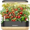 inbloom Sistema di coltivazione idroponica 10 cialde, kit da giardino per erbe con sistema a pompa, kit di germinazione con luce LED, timer automatico, nero