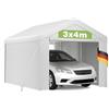 Kidsgigglz Gazebo per tenda 3x4m, telone PE resistenti intemperie e UV, pareti laterali rimovibili, telaio metallico, tetto rinforzato