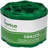 Vartco Recinzione da giardino ondulata per aiuole, bordo per tagliaerba da giardino, in plastica (verde, 15 cm x 9 m)