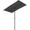 vidaXL Ombrellone da Esterni con Palo in Alluminio Parasole Protezione per Il Sole Telo Protettivo Tenda Accessori da Esterni 180x110cm Antracite