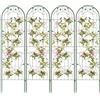 RELAX4LIFE Traliccio per Rampicanti da 2/4 Pezzi, Pannelli di Recinzione Decorativi da Giardino, Grigliato per Piante Rampicanti (180 x 50 cm,Verde | 4Pcs)