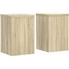 vidaXL Supporti per Piante 2 pz Rovere 20x20x30 cm in Multistrato, Supporto per Fiori, Porta Fiori, Supporto per Piante da Interno, Porta Piante