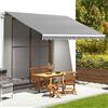 Annlera Tenda Da Sole 450x350 Cm Per Balcone Estensibile Da Esterno Autoportante A Bracci Antracite E Bianco