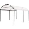 Lifeingarden Gazebo da Giardino 3x4 mt Top Poliestere Bianco JU-016 Carport