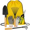HAND Kit Attrezzi Giardinaggio e Orto con Borsa - Set da Giardino con Guanti, Paletta, Rastrello, Cesoie - Ideale per Giardino, Balcone, Orto Domestico
