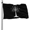 White Tree of Gondor Ring King Winter Bandiera Giardino Premium Bandiera Pirata Decorazione Bandiera Militare per Raduni, Barca 90x150cm