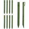 canddy Set di 10 picchetti di ancoraggio in plastica resistente per bordi paesaggistici, 24,6 cm, picchetti di ancoraggio per bordi paesaggistici, terrazze, tende da giardino (verde, 10)