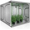 HIGHWERK Tenda da coltivazione 200 x 200 x 200 cm | MyHomeGrow Grow Tent, grigio | Tenda da coltivazione indoor per la coltivazione di piante | Growbox, Homegrow, armadio da coltivazione