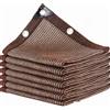 DGSFES Rete Ombreggiante Marrone con Occhielli 85% Protezione UV - Telo Ombreggiante Traspirante HDPE 0.5X2m per Serra, Balcone, Giardino, Pergola