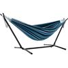 Vivere UHSDO8-34 Amaca con Supporto Brasiliana, Cotone, 250 cm, Portata 200 kg, Blue Lagoon Doppia