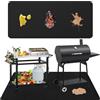 Falezern Tappetino per barbecue da 121 x 76 cm, grande, quadrato, ignifugo, protezione per pavimento sotto il braciere, barbecue opaco per grill, camino e molto altro ancora.