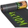iropro Telo Pacciamatura Anti Erbacce, 4m x 10m, 40m² Telo Anti Erbacce Orto, Giardino, Tessuto Permeabile all'Acqu, Stabilizzazione ai Raggi UV,Barriere Contro Le Erbe Infestanti