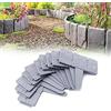 UISEBRT 10 Pezzi Bordo per Giardini Grigio 2.5m, Bordo per Prato in plastica, Effetto Pietra, Palizzata per Giardino Bordo Aiuole, Grigio