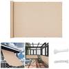 QINGLV Frangi-Vista Balcone 150x1000cm Protezione della Privacy Frangivento Oscurante Anti-UV Telo Copertura Frangi-Vista Frangivento per Balconi Recinzioni Terrazze -Colore Sabbia