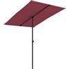 vidaXL Ombrellone da Esterni con Palo in Alluminio Parasole Protezione per Il Sole Telo Protettivo Tenda Accessori da Esterni 2x1,5 m bordò
