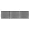 vidaXL Set Pannello di Recinzione in WPC 526x146 cm Grigio