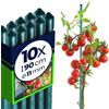 KADAX Supporti in Acciaio Plasticato - 10 x 90cmx11mm, Sostegni per Pomodori, Bastoncini di Supporto per Piante Rampicanti, Pali per Orto e Giardino