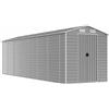 vidaXL Casetta da Giardino Grigio Chiaro 191x640x198 cm in Acciaio zincato