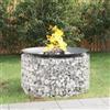 Homgoday Braciere a Gabbione Ø 100 cm Ferro Zincato, Riscaldatore da Giardino e Patio per Tronchi di Legno e Combustione di Carbone, Braciere a Coppa di Fuoco da Giardino Esterno per Calore e