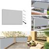 AUWUUA Tenda da Sole Impermeabile 0.7x10M Telo parasole con Occhielli, Impermeabile Vele Parasole Protezione UV per Esterno, Giardino e Terrazza, Piscina, Balconi e Ringhiere, Grigio chiaro
