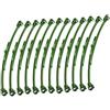 SHINEOFI Supporto Piante in Plastica Verde per Pomodori e Fiori, 12 Pezzi Deformabili e Facili da Conservare, per Orto e Giardino