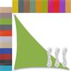 Ufamiluk vela triangolare impermeabile per esterno piccola con Corde telo ombreggiante vela da giardino esterno balcone patio feste balconi 6x6x8m Verde