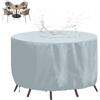 XHBJSH Coperture per Mobili da Giardino Rotonde 200x90cm Copertura per Mobili Esterno, Impermeabile Resistente UV Tessuto 420D Oxford Giardino Tavoli Sedie Coperture, Copertura Rotonda per Tavolo da Patio