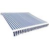 Kavolet Telo per tende da sole, impermeabile, antistrappo, ricambio con balze, accessorio per tende da sole, 300 x 250 cm, blu e bianco