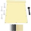 IUCUHE Tenda da Sole Impermeabile 1x1.5M Tenda parasole rettangolare,Telo Ombreggiante con Occhiellato Rettangolare,Panno Vele parasole per Esterni Pergola Piante Da Patio Serra Auto Piscina Giallo chiaro