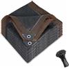Generic Rete Ombreggiante, 90% Telo di Protezione dai Raggi UV Esterna, Vela Ombreggiante Nero con Occhielli 2.5m 3.5m 4.5m 5.5m 6m 7m Tenda da Sole per Balcone, Pergola e Giardino(2.5x6m)