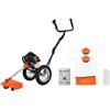 TIMBERPRO - Decespugliatore su Ruote 52cc - Potenza 1,91 HP - con 2 Teste di Taglio.