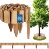 KOTARBAU® Staccionata in Legno per Giardino - 200 x 10 cm - Recinzione Giardino Esterno - Legno Bruciato - Steccato