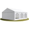 TOOLPORT 6x6 mTendone per feste PREMIUM PVC bianco 100% impermeabile Gazebo da giardino Tendone da esterno Tenda party