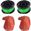 StarRing, rocchetto e filo di ricambio e copertura per tagliasiepi Black Decker, sostituisce A6482 GL7033 GL8033 GL9035, accessori per tagliasiepi, confezione da 2 rocchetti e 2 tappi