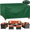 GYCQRS Copertura Tavolo Giardino Esterno, Grande Copertura per Mobili da Giardino Impermeabile, 420D Oxford Telo Copri Tavolo Giardino Anti-UV per Tavoli e Sedie da Cortile, Verde 230x170x80cm