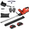 Hocamel Tagliasiepi a batteria, 21 V, tagliasiepi leggero e compatto, con 2 batterie da 3000 mAh e caricabatterie, lama da 51 cm, tagliasiepi a batteria per tagliare arbusti da giardino
