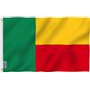 ANLEY Fly Breeze 3x5 piedi bandiera Benin - Colore vivido e resistente allo sbiadimento UV - Intestazione in tela e doppia cucitura - Bandiere Beninesi Poliestere con passacavi in ottone 3 X 5 Ft