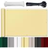 HUAXIQUE Protezione per la Privacy per Balcone Copri Ringhiera Balcone Impermeabile Anti UV con Fascette Privacy Recinzione Copertura per Balcone 120x300cm Beige