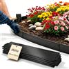 Suusolny Bordo per prato in metallo zincato, 5 m, 10 m, 15 m, 20 m, 25 m, 30 m, bordatura per aiuole, bordo per palizzata, delimitazione giardino, lunghezza 25 m, altezza 18 cm (nero)