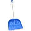 Aqbau® Pala per neve e neve, 47 x 40 cm, con guarnizione in metallo, ripida, 100 cm, tinta unita (blu)