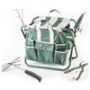Domus Stile Kit Giardinaggio, 6 pezzi, Con Impugnatura Ergonomica, Borsa Porta Attrezzi, Sgabello Richiudibile, Forbici da Potatura, Zappa Duplice Uso, Trapiantatore, Sarchiatore Coltivatore