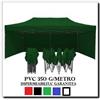 RAY BOT Gazebo Pieghevole 3X6 Verde Acciaio + 4 Teli Laterali PVC 350 g Metro