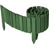 Garronda Rollborder Recinzione in legno flessibile 200 x 20 cm bordatura giardino bordura per aiuola staccionata in legno cordolo Decorazione da frutteti Palizzata GD-0149 Verde Scuro
