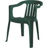 Scab Rudiano SAB348 Sedia Giada Monoblocco, Verde
