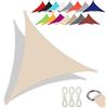 CANYUE qualità Tessuto Oxford - Tenda A Vela Triangolare - Vela Ombreggiante Parasole Traspirante E Protezione Solare Raggi UV per Esterno Giardino Terrazza (3X3X3 m,Bianco Sporco)