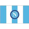 Zeus Party Bandiera NAPOLI Calcio a Strisce Bianche e Azzurre 90 x 150 cm con Logo
