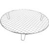 BAZEITFLOW Graticola per Barbecue Rotonda Piccola in Acciaio Inox Argento | Uso Interno ed Esterno, Struttura Stabile Piedini, Facile da Pulire, Cottura Uniforme, Forma Versatile
