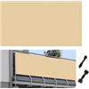 XUEDNGM Copertura per Balcone 80 x 340 cm Protezione Della Privacy Frangivento in,Anti-Uv Schermo Protettivo Rete Ombreggiante per Balcone con Fascette per Balcone, Giallo sabbia