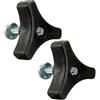 EaseSunny Set di dadi e bulloni triangolari per tosaerba Mountfield, 2 pezzi in plastica e metallo, lunghezza 50 mm, diametro 8 mm