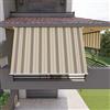 Mitepek Tenda da sole per balcone con bracci, impermeabile 300cm Beige Marrone Golisa